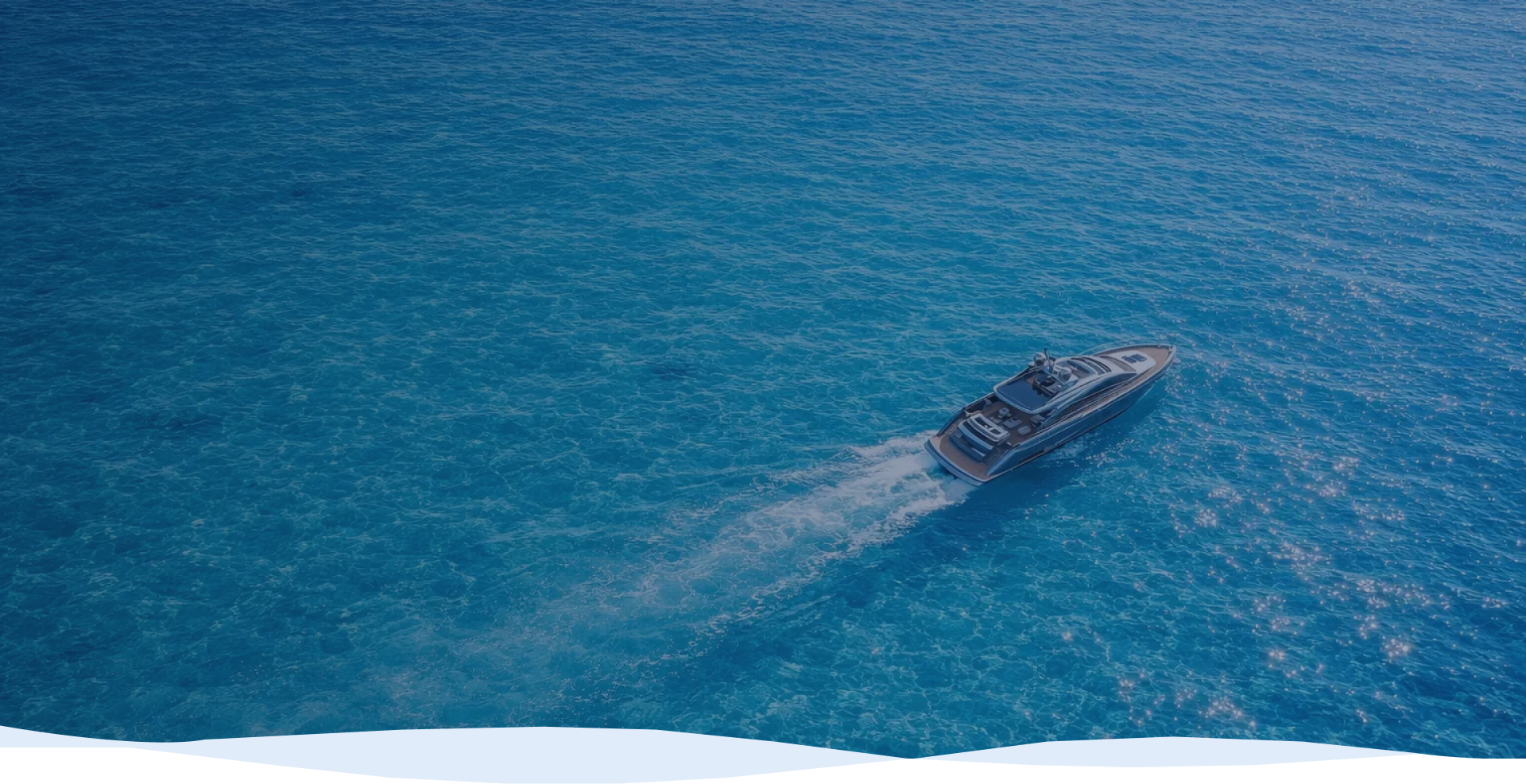 Ocean and yacht